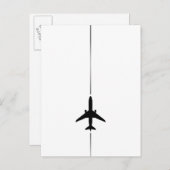Carte postale d'aviation minimaliste (Devant / Derrière)