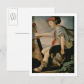 Carte Postale David avec le chef de Goliath (Devant / Derrière)