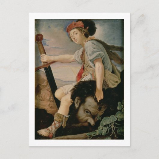 Carte Postale David avec le chef de Goliath (Devant)
