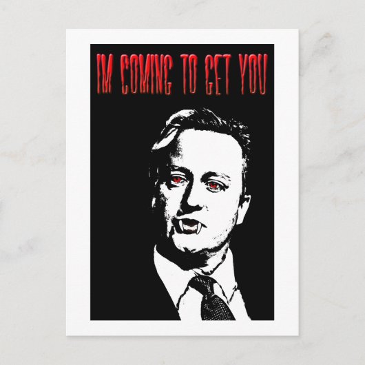 Carte postale David Cameron Blood Sucker (Devant)