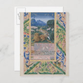 Carte Postale David défend les brebis de son père contre un (Devant / Derrière)