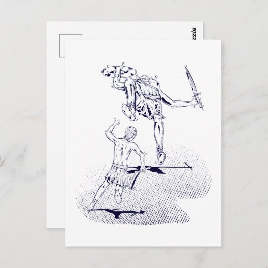 Carte Postale David et Goliath (Devant / Derrière)