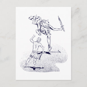 Carte Postale David et Goliath