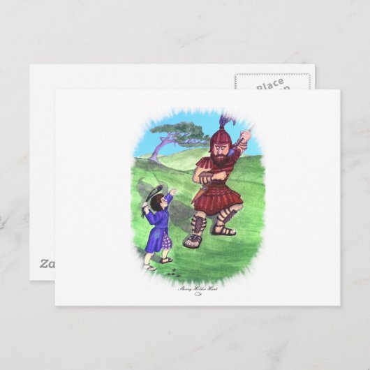CARTE POSTALE DAVID ET GOLIATH (Devant / Derrière)