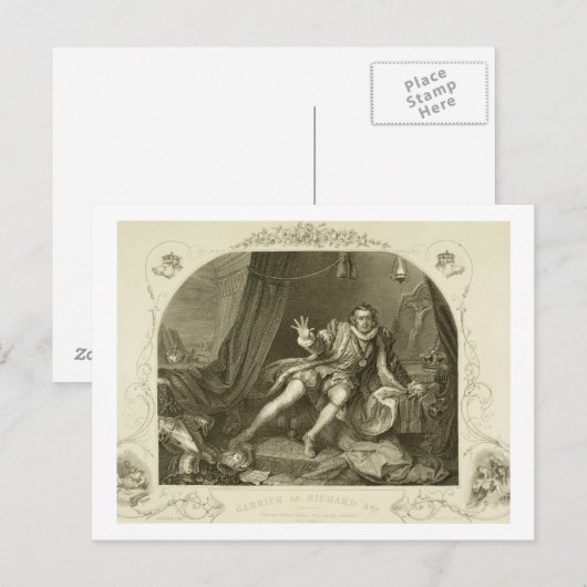 Carte Postale David Garrick (1717-79) as Richard III, Act V Scen (Devant / Derrière)