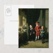 Carte Postale David Garrick avec William Burton et John (Devant / Derrière)