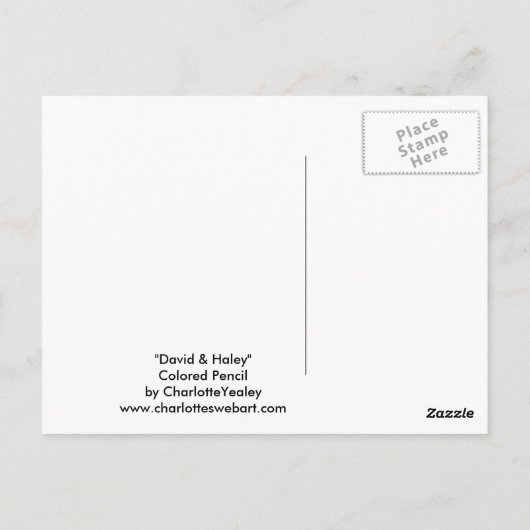 Carte postale David & Haley (Dos)