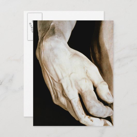 Carte Postale David par Michelangelo Buonarroti, 1501-04 (Devant / Derrière)