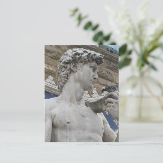 Carte Postale David Statue Michelangelo en Italie (Debout devant)