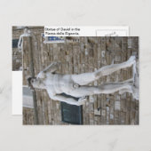 Carte Postale David sur la Piazza della Signoria, Florence (Devant / Derrière)