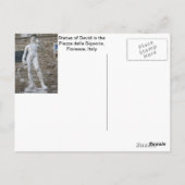 Carte Postale David sur la Piazza della Signoria, Florence (Dos)