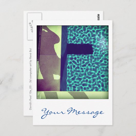 Carte postale David's Pool 10e05 3d Computer Art p (Devant / Derrière)