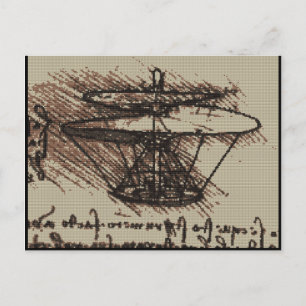 CARTE POSTALE DAVINCI HELO