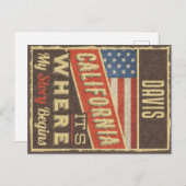 Carte Postale Davis California (Devant / Derrière)