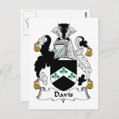 Carte Postale Davis Family Crest (Devant / Derrière)