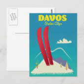 Carte Postale Davos Alpes suisses (Devant / Derrière)