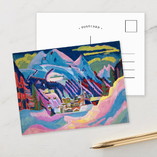 Carte Postale Davos en hiver Ernst Ludwig Kirchner