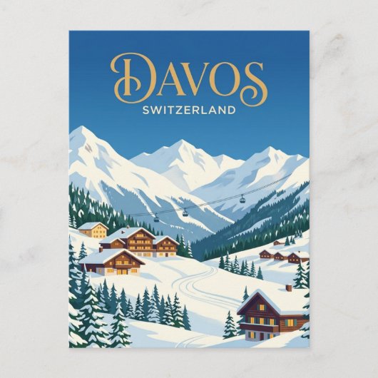 Carte Postale Davos, Suisse (Devant)