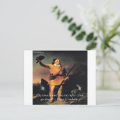 Carte Postale Davy Crocket "Go Ahead" Citation de sagesse (Debout devant)