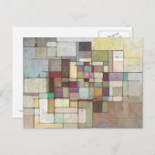 Carte Postale Dawn Beach treillis peinture Abstraite (Devant / Derrière)