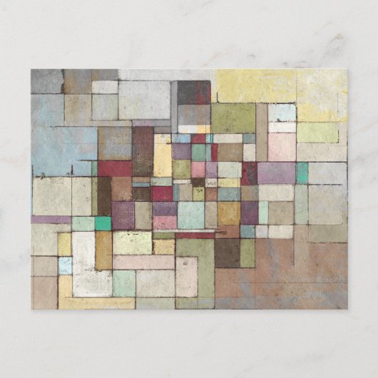 Carte Postale Dawn Beach treillis peinture Abstraite (Devant)