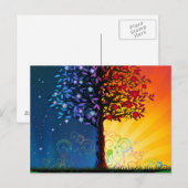 Carte Postale Day And Night Tree (Devant / Derrière)