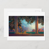 Carte postale DAYBREAK Maxfield Parrish 1922 ... 2 (Devant / Derrière)