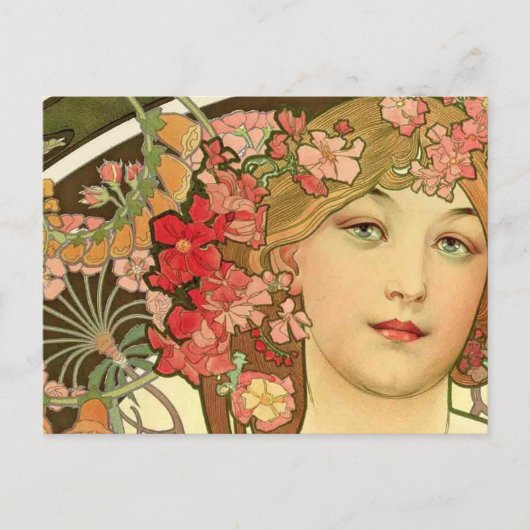 Carte Postale Daydream par Alphonse Mucha (Devant)