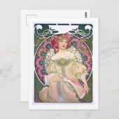 Carte Postale Daydream (printemps), Mucha (Devant / Derrière)