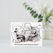 Carte Postale Daydreamer, relation homme et femme, Humour, (Debout devant)