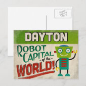 Carte Postale Dayton Ohio Robot - Vintage amusant (Devant / Derrière)