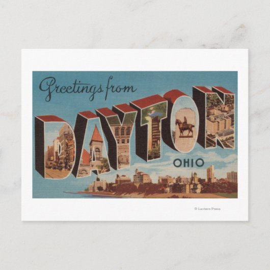 Carte Postale Dayton, OhioGrandes lettres ScènesDayton, OH (Devant)