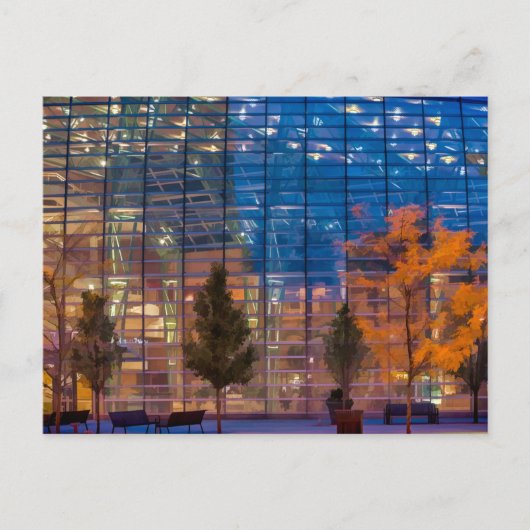 Carte Postale Dayton Schuster Centre la nuit (Devant)