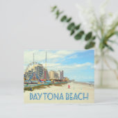 Carte Postale Daytona Beach Florida photo de la plage (Debout devant)