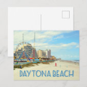 Carte Postale Daytona Beach Florida photo de la plage (Devant / Derrière)