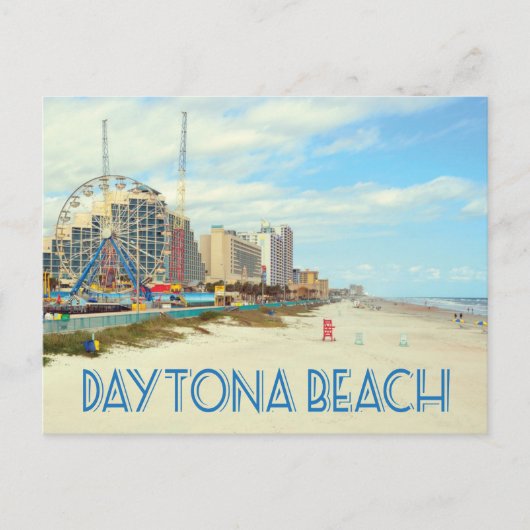 Carte Postale Daytona Beach Florida photo de la plage (Devant)
