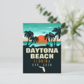 Carte Postale Daytona Beach Florida Retro Sunset Souvenirs (Debout devant)