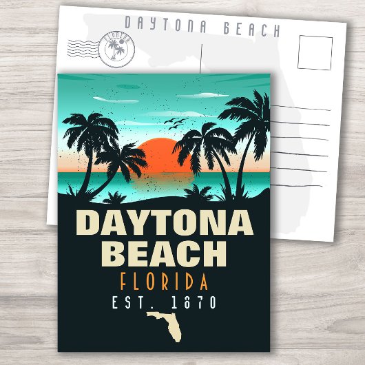 Carte Postale Daytona Beach Florida Retro Sunset Souvenirs