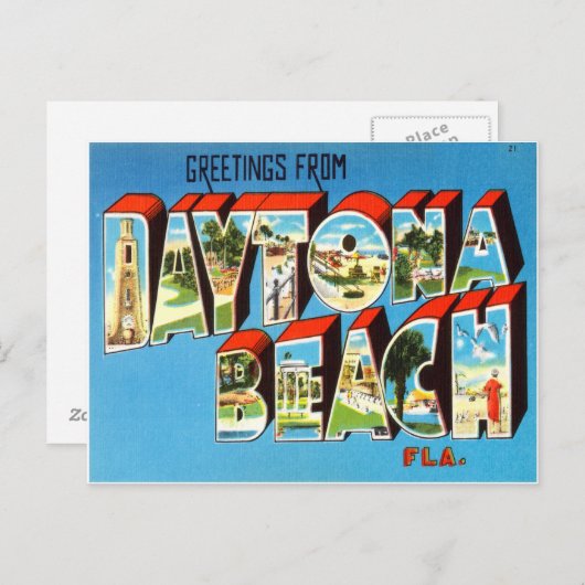 Carte Postale Daytona Beach Floride (Devant / Derrière)