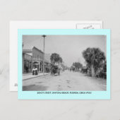 Carte Postale Daytona Beach Floride vers 1900 scène de rue (Devant / Derrière)
