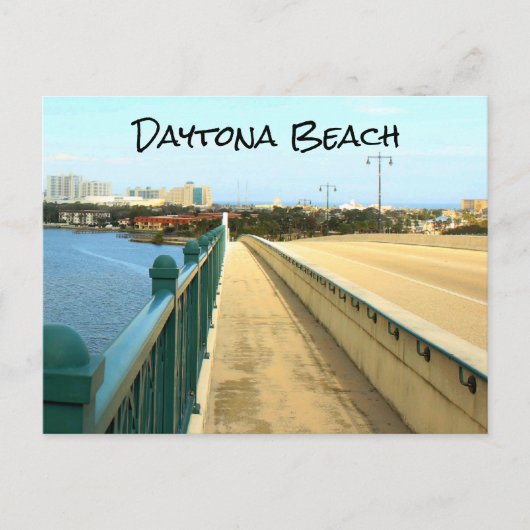 Carte Postale Daytona Beach, rivière Halifax, pont Broadway (Devant)