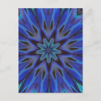 Carte Postale Dazzling Blue Abalone Mère de Pearl Mandala