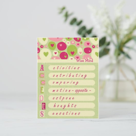 Carte Postale DBT Wise Mind "accepte" (Debout devant)