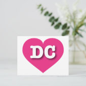 Carte Postale DC Hot Pink Heart - J'aime DC (Debout devant)
