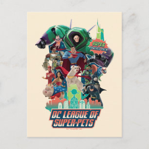 Carte Postale DC League of Super-Pets Bataille pour Metropolis