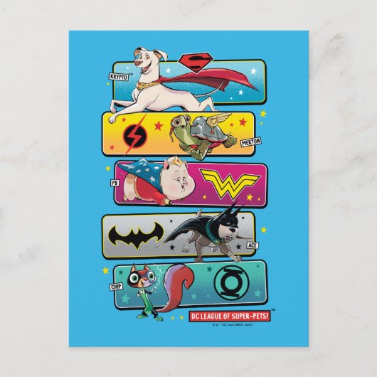 Carte Postale DC League of Super-Pets Panels (Devant)