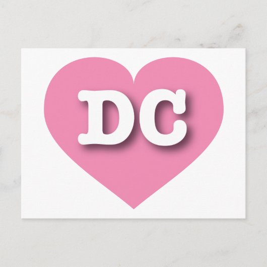 Carte Postale DC Pink Heart - J'aime DC (Devant)