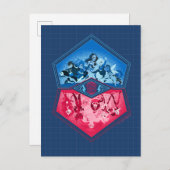 Carte Postale DC Super Hero Girls Teamwork Bataille (Devant / Derrière)