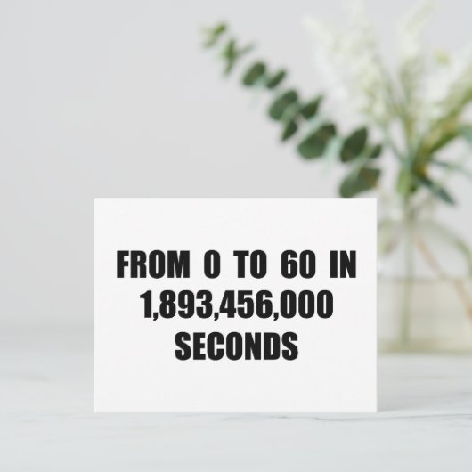 Carte Postale De 0 à 60 secondes (Debout devant)