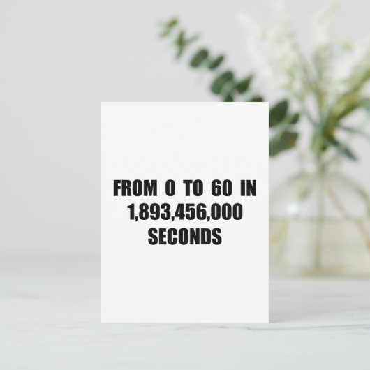 Carte Postale De 0 à 60 secondes (Debout devant)